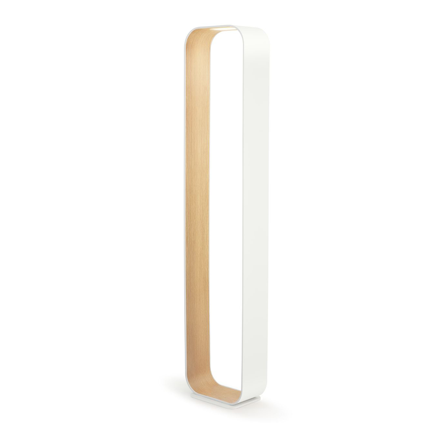 Haworth Contour Lighting with circular shape and white color with wood finish