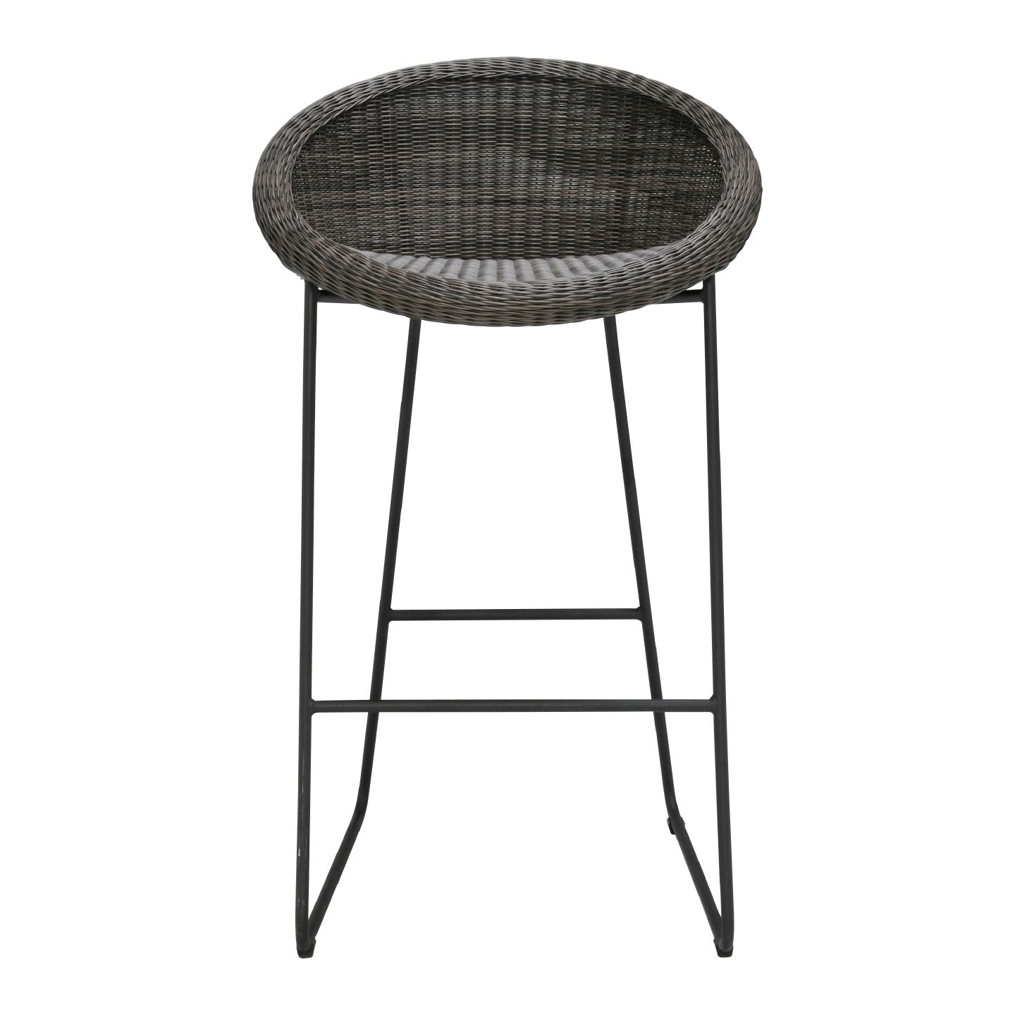 Haworth Gigi II stool in black color with metal legs front view