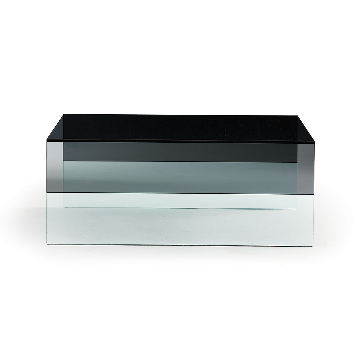 Haworth Smoke Table with rectangle shape and smoked glass