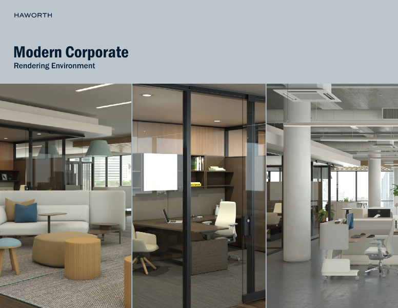 Environmental Rendering Package - Modern Corporate | Details Page | Haworth