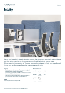 Intuity product sheet | File details | Haworth