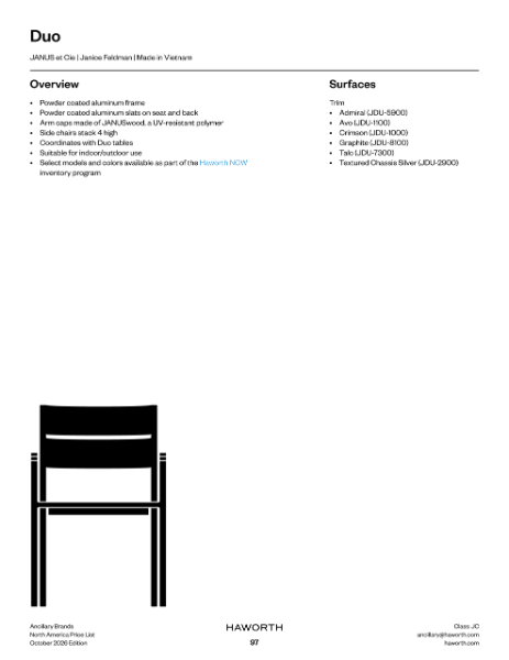 Duo Seating Price Pages | Details Page | Haworth