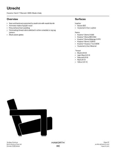 Utrecht Seating Price Pages | Details Page | Haworth