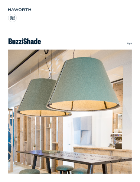 BuzziShade Light Product Sheet | Details Page | Haworth