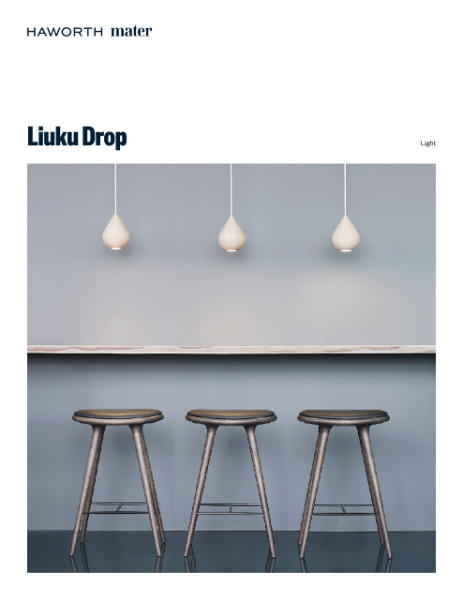 Liuku Drop Light Product Sheet | Details Page | Haworth
