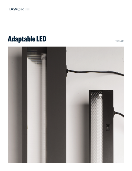 Adaptable LED Task Light Product Sheet | Details Page | Haworth