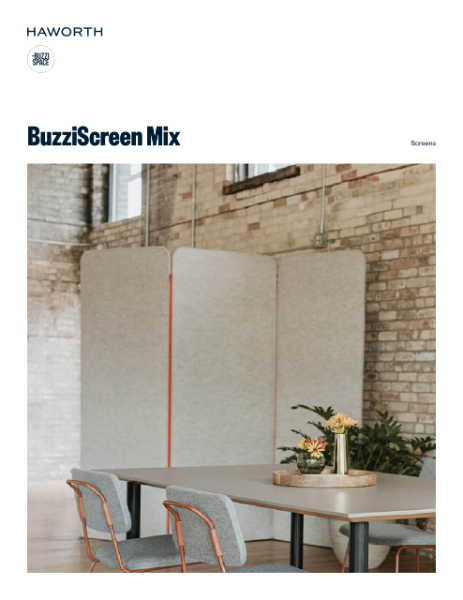 BuzziScreen Mix Screens Product Sheet | Details Page | Haworth