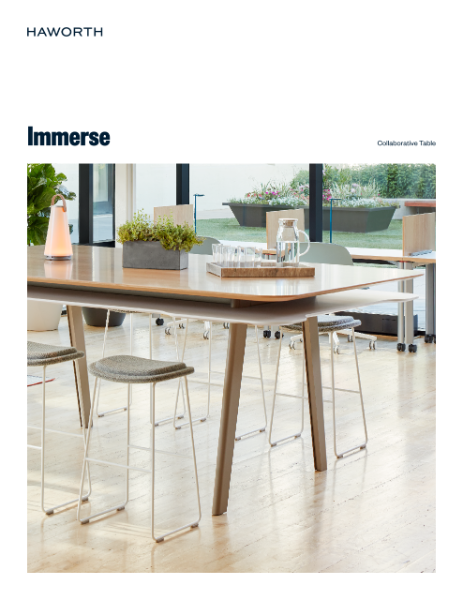 Immerse Collaborative Table Product Sheet | Details Page | Haworth