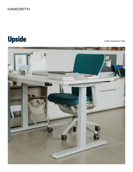 Upside Height-Adjustable Table Product Sheet | Details Page | Haworth