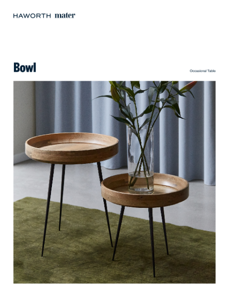Bowl Occasional Table Product Sheet | Details Page | Haworth