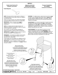Improv - Caster Insert Service Kit - Installation | Details Page | Haworth