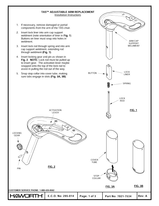 Tas - Adjustable Arm Replacement - Installation | Details Page | Haworth