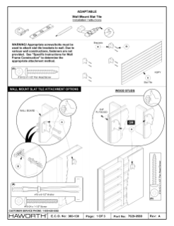 Adaptable Wall Mount Slat Tile - Installation | Details Page | Haworth