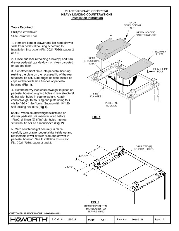 Weight Stack Assembly Instructions.pdf PLACES - Drawer Pedestal Heavy Loading Counterweight - Installation ...
