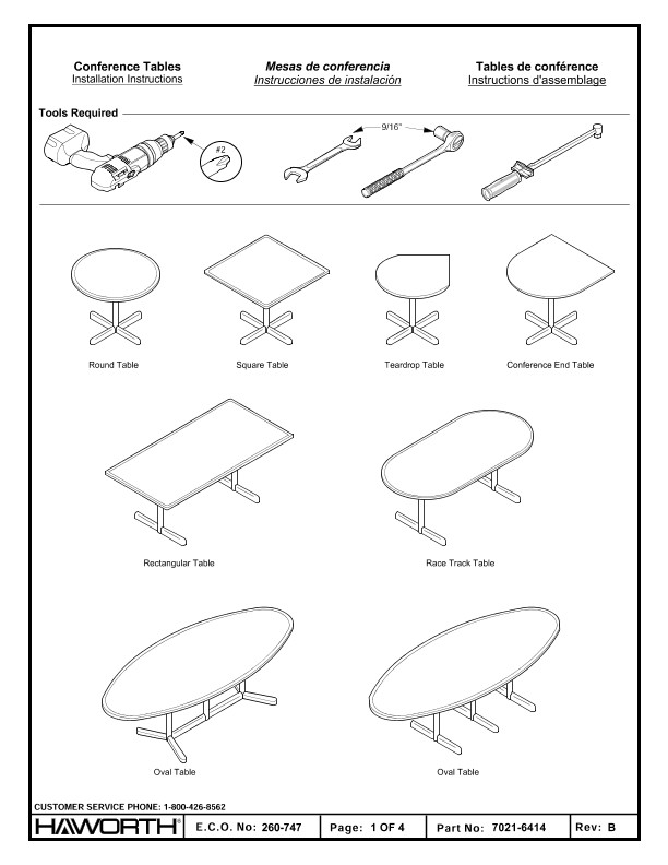 Installation Reference Table Conference Tables - Installation | Details Page | Haworth