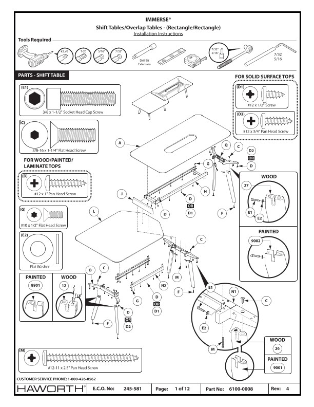 Immerse - Shift Tables/Overlap Tables - (Rectangle/Rectangle ...