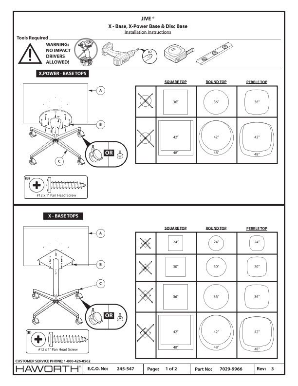 Jive - X-Base, X-Power Base and Disc Base - Installation | Details Page ...