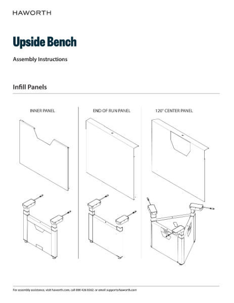 Upside Bench - Infill Panels | Details Page | Haworth