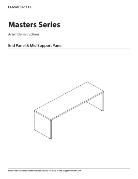 Master Series End Panel & Mid Support Panel | Details Page | Haworth