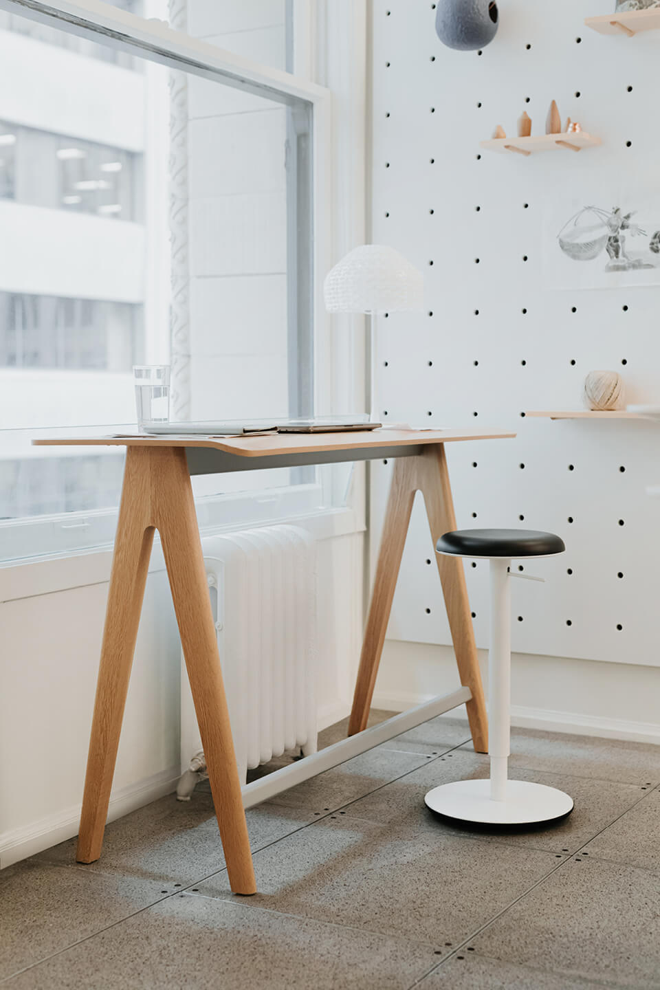 Haworth Patricia Urquiola Designs table looking out to city