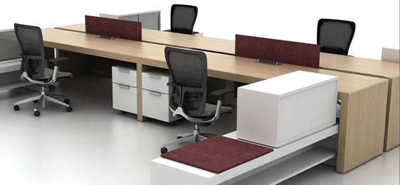 Haworth furniture in an office space
