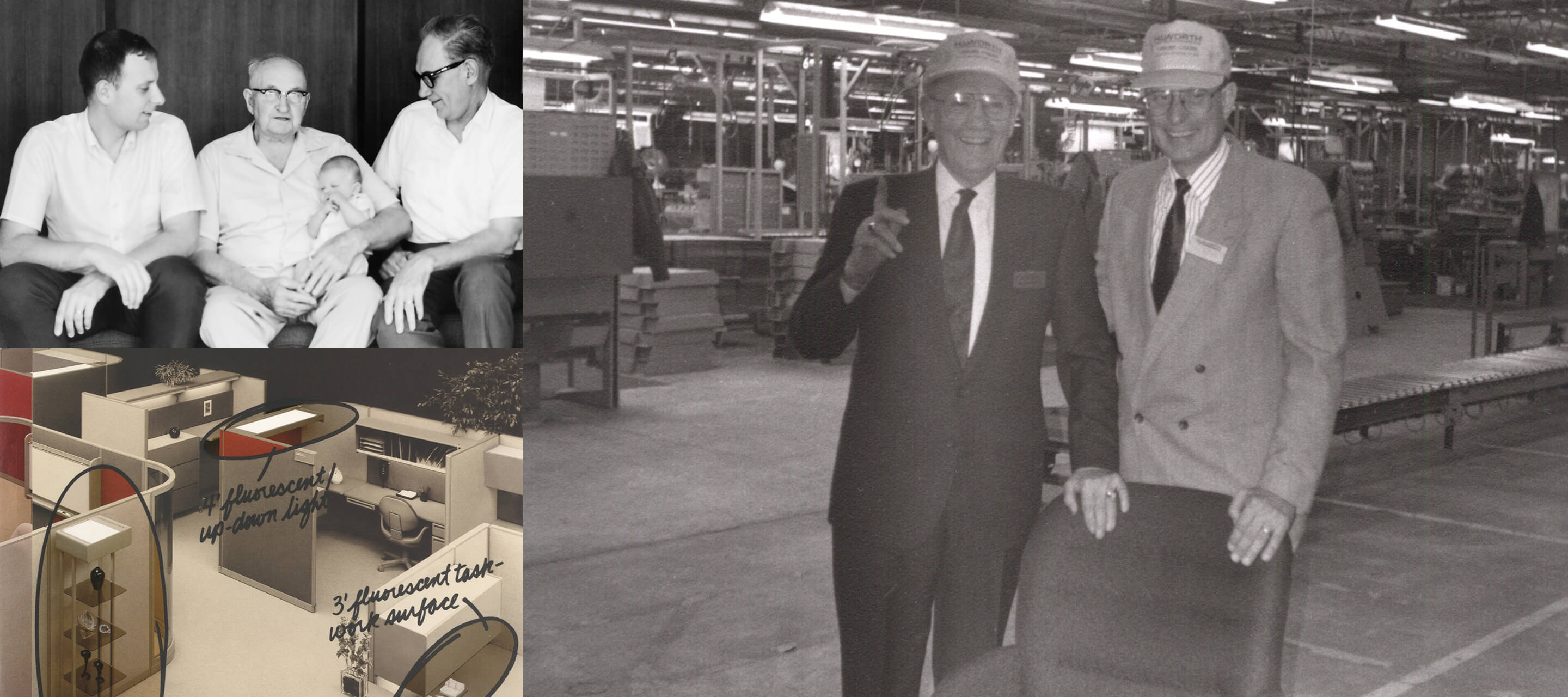 1960s​—​G.W.’s son, Dick, returns from the army in 1969 and assumes responsibility for manufacturing and new product development. His goal is to produce an ofﬁce module system. ​Dick would go on to lead the company as Chairman from 1994-2009, until his son Matthew assumes responsibility.