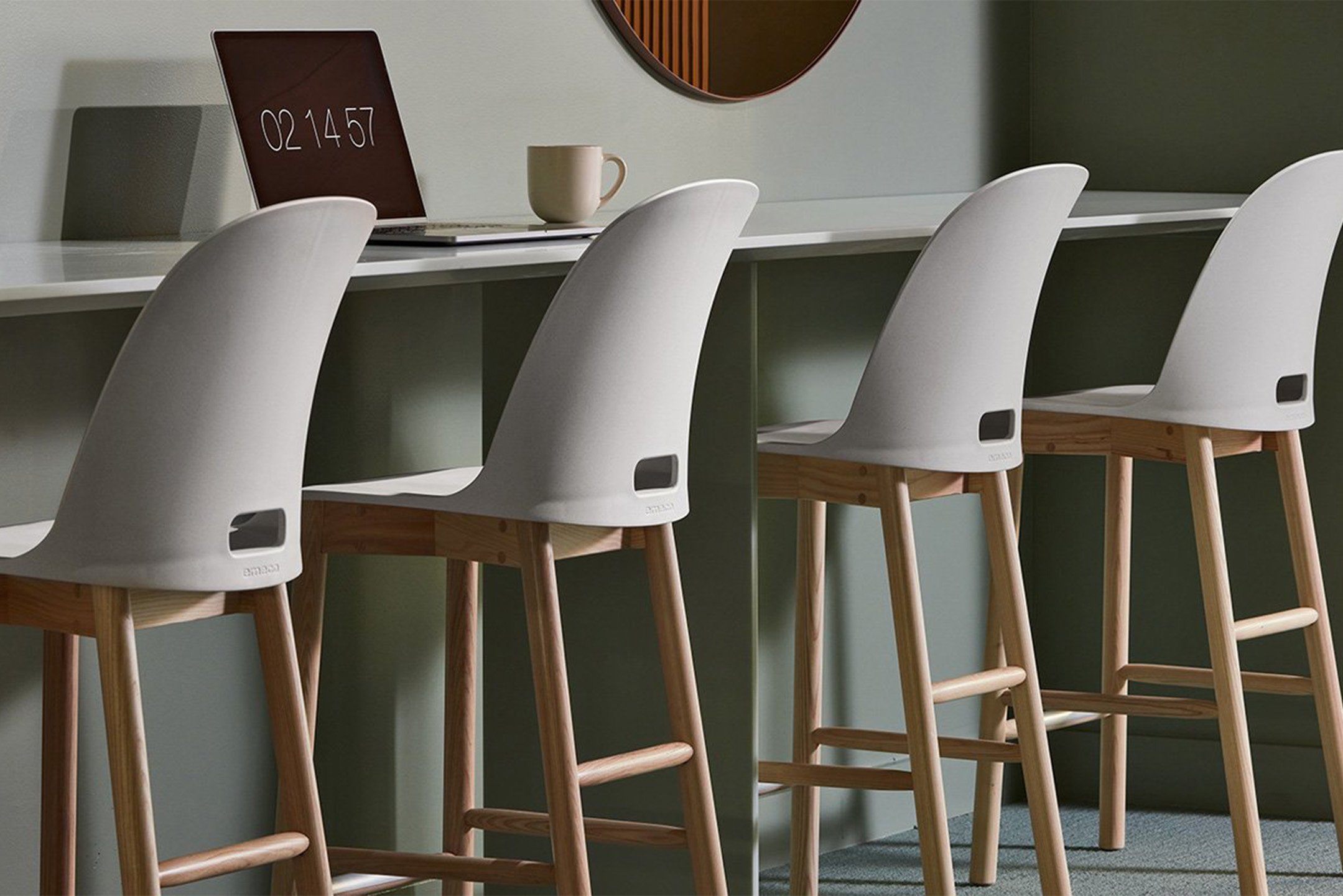 Haworth Emeco Alfi chairs in a workspace