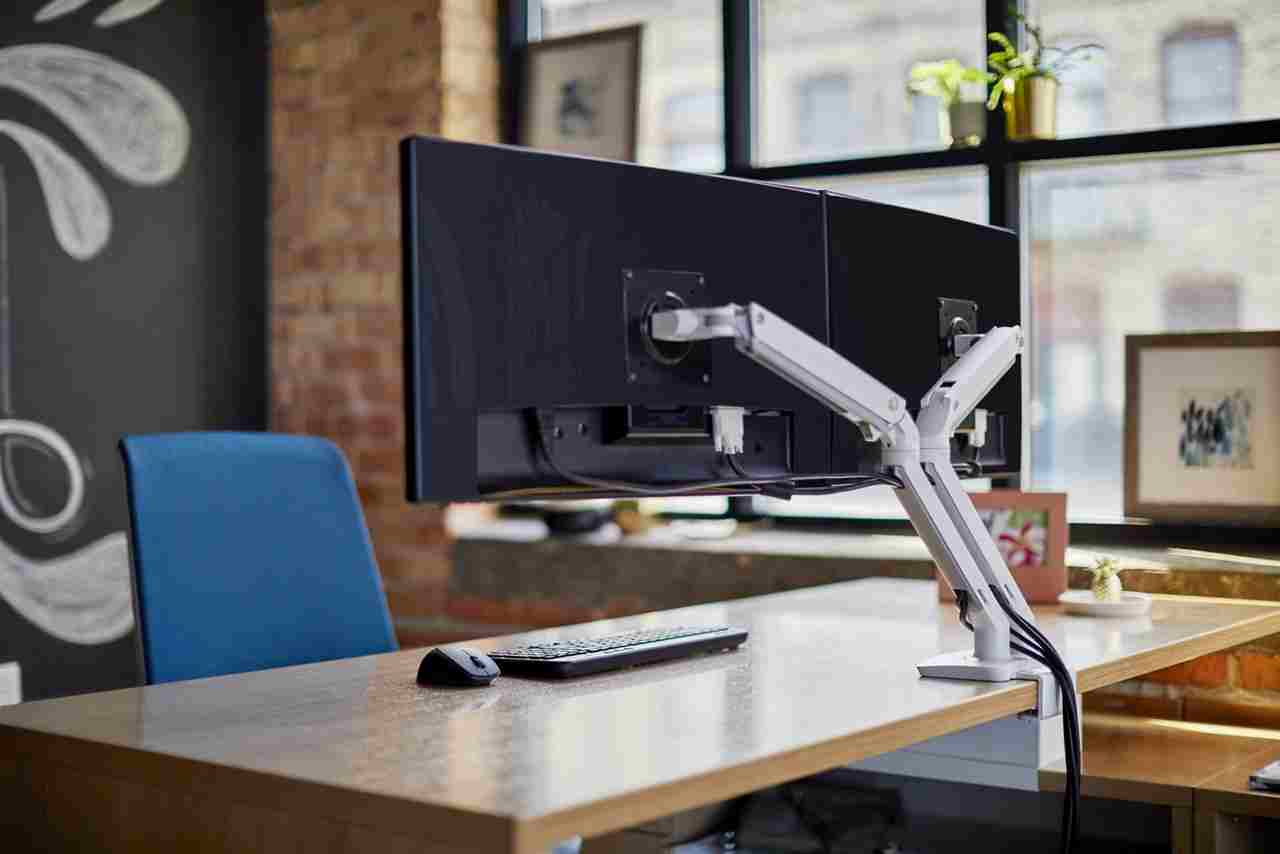 Haworth Ergotron monitor arms, mobile carts, sit-stand workstations in healthcare arena