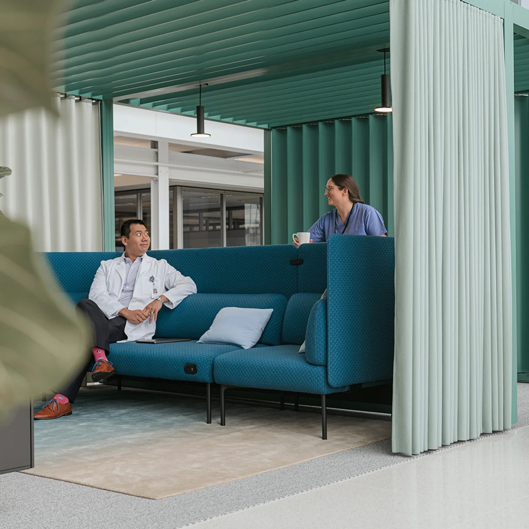Haworth Cabana lounge in a Pergola workspace