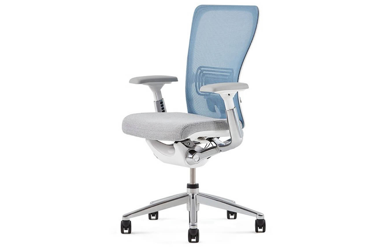 Blue and gray zody office chair