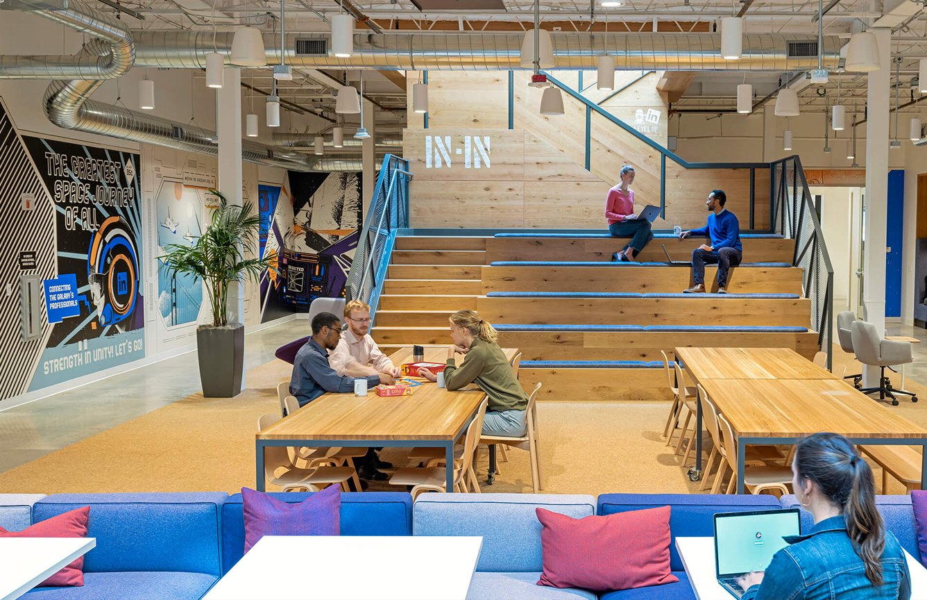 Haworth Resonate lounge in LinkedIn office