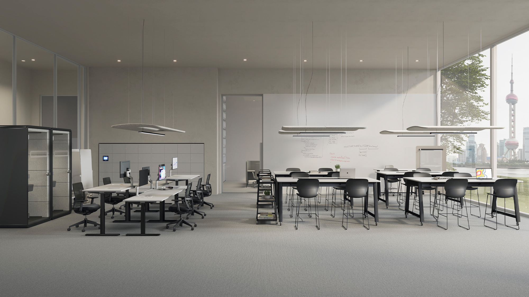 idea starter - rethinking education space scene, classroom large lab