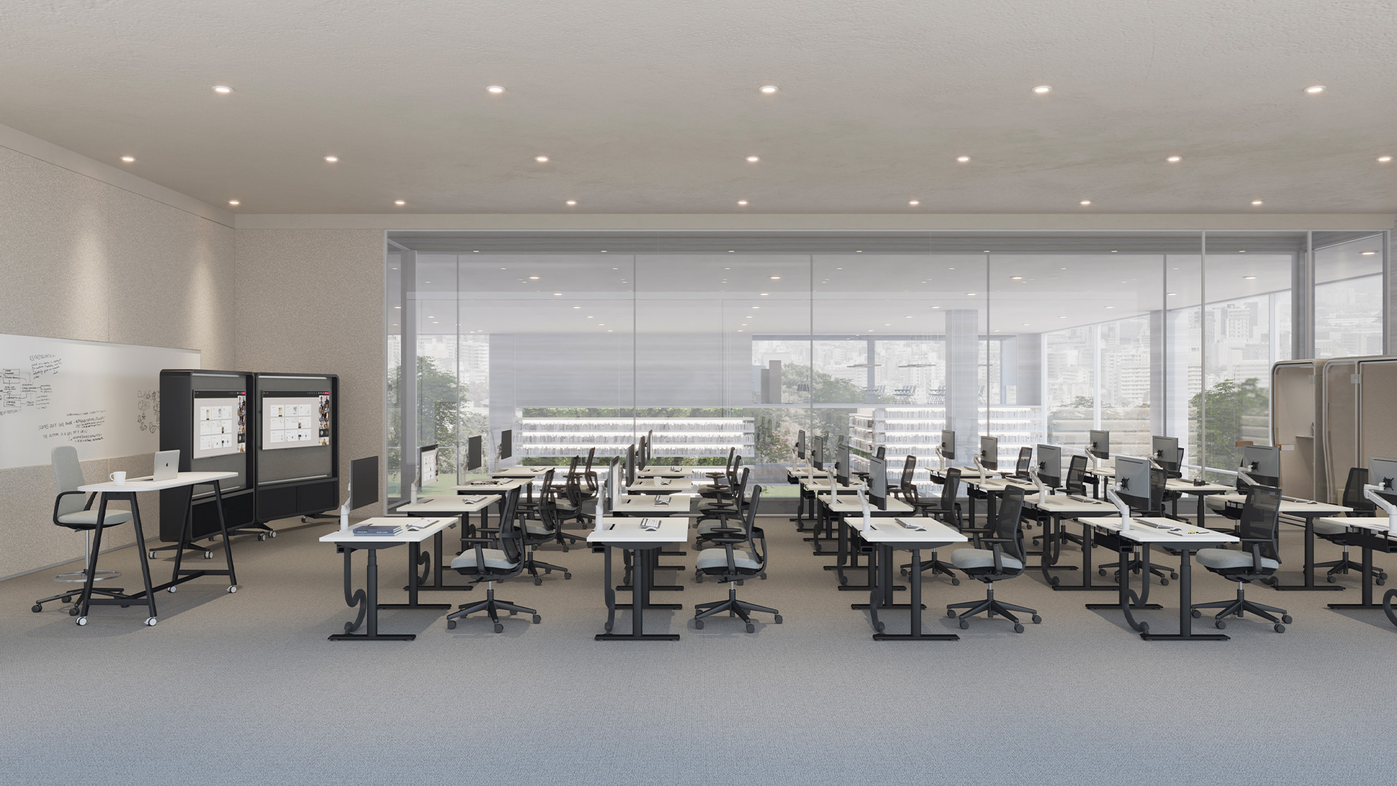 idea starter - rethinking education space scene, classroom medium lab