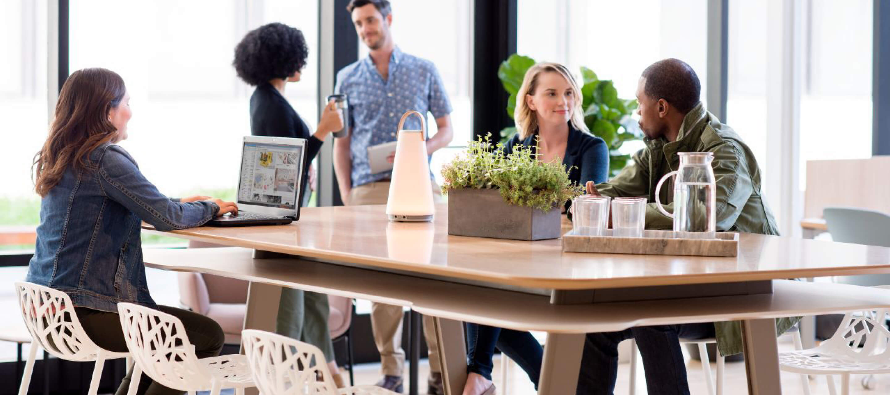 Meeting around the Immerse table and featuring forest