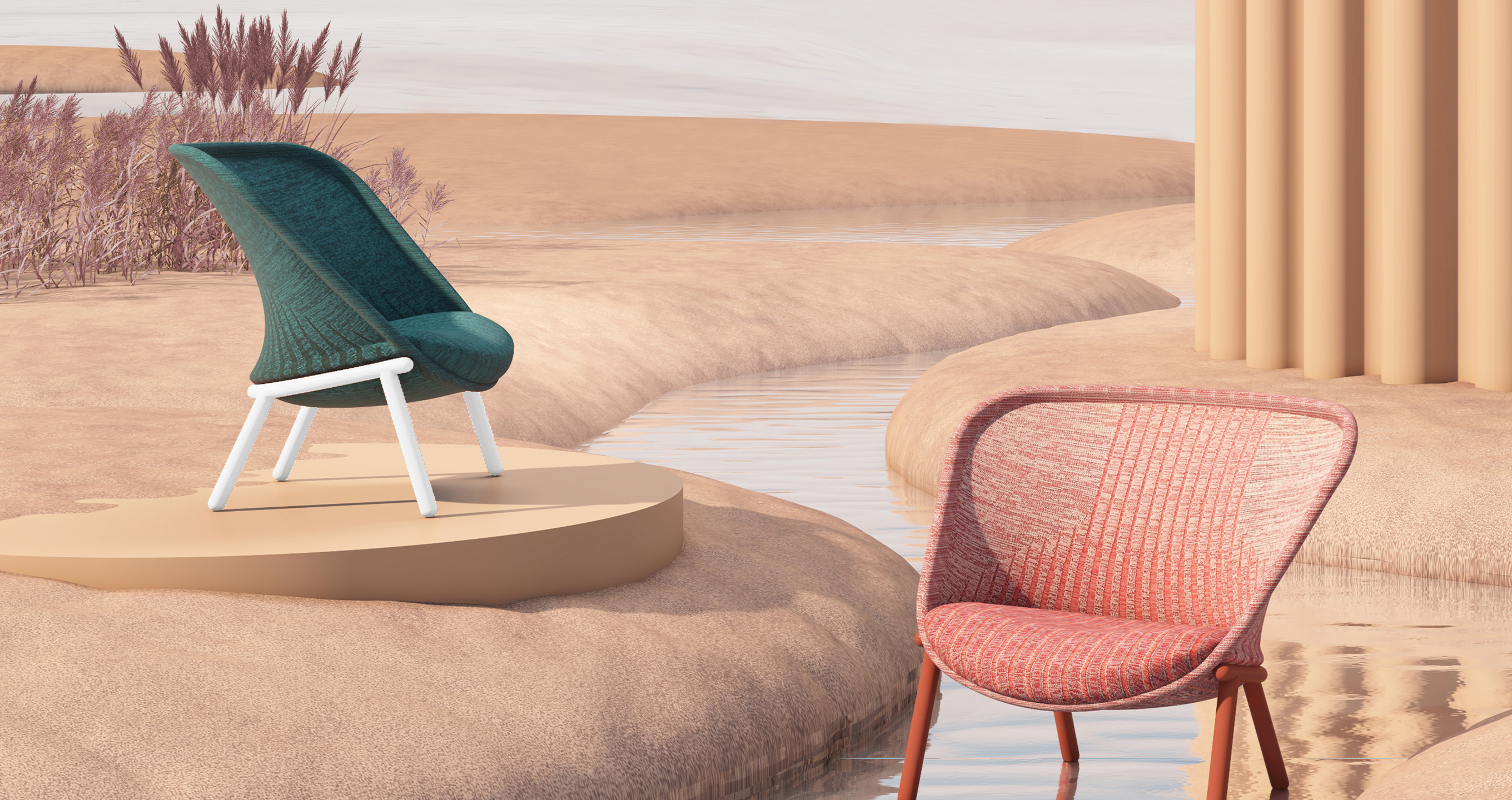 Haworth Cardigan chairs in a graphic representation
