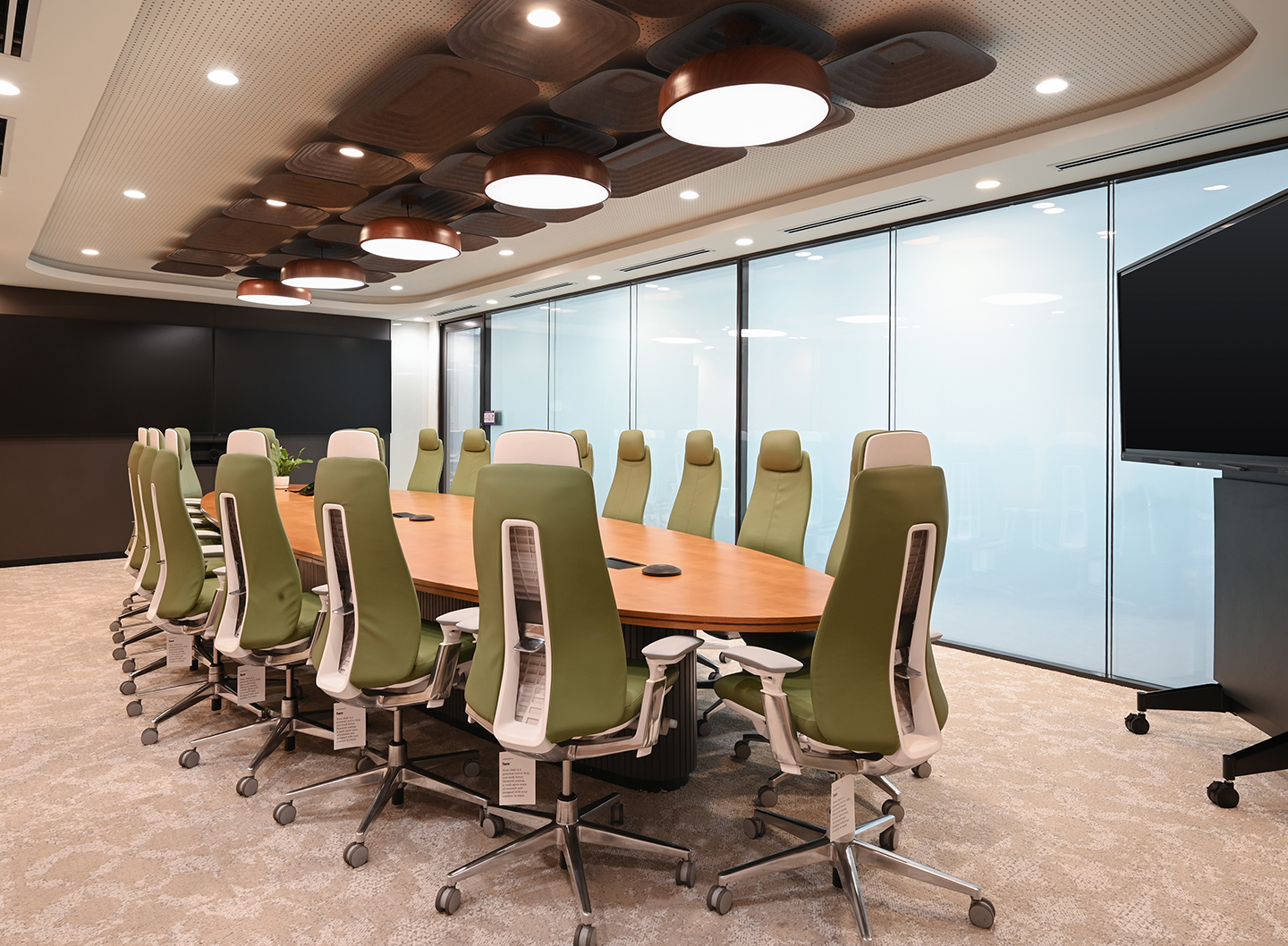 Formal meeting spaces support strategic discussions and collaboration.