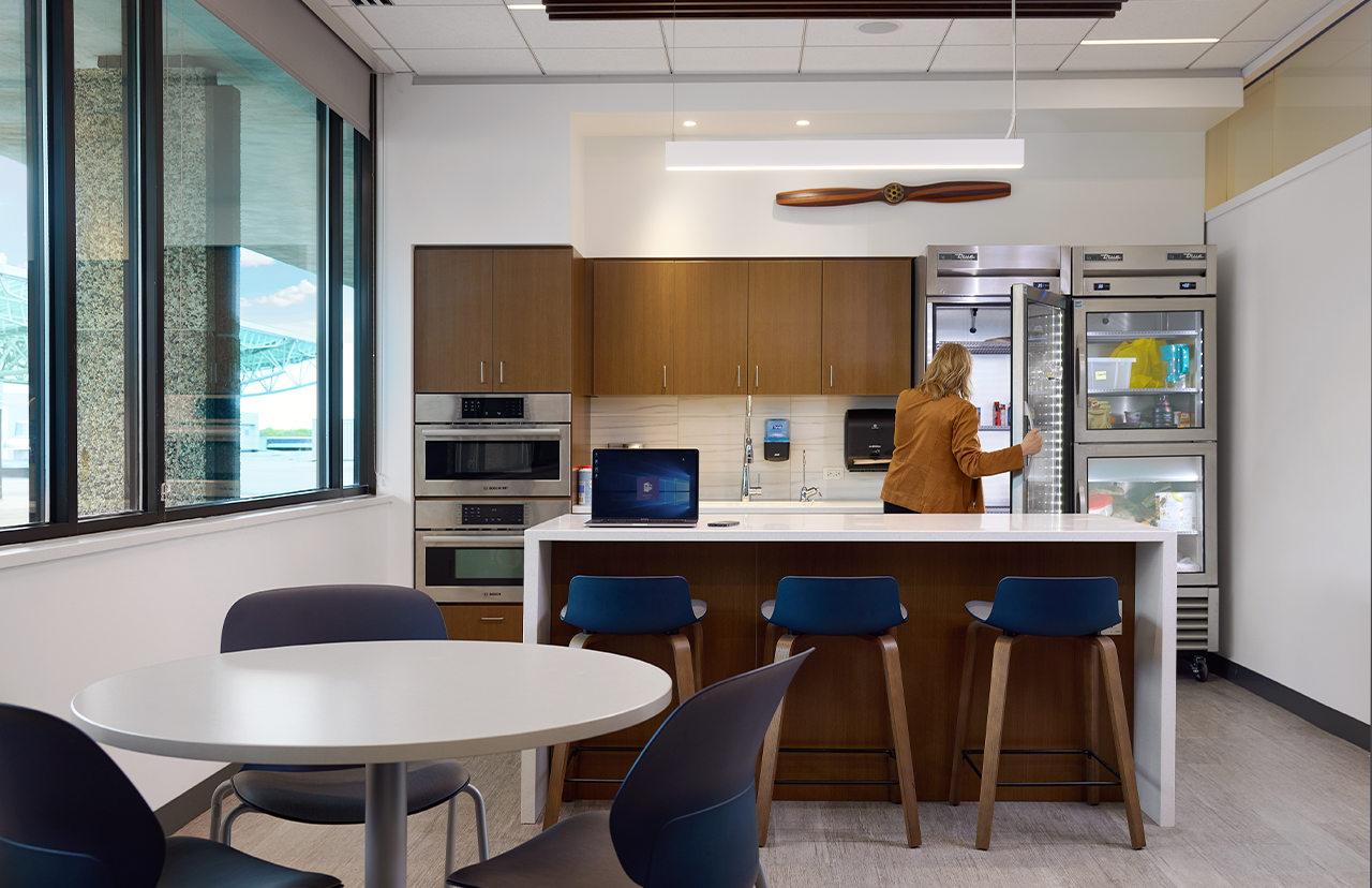 Maari stools at Gerald R Ford International Airport.