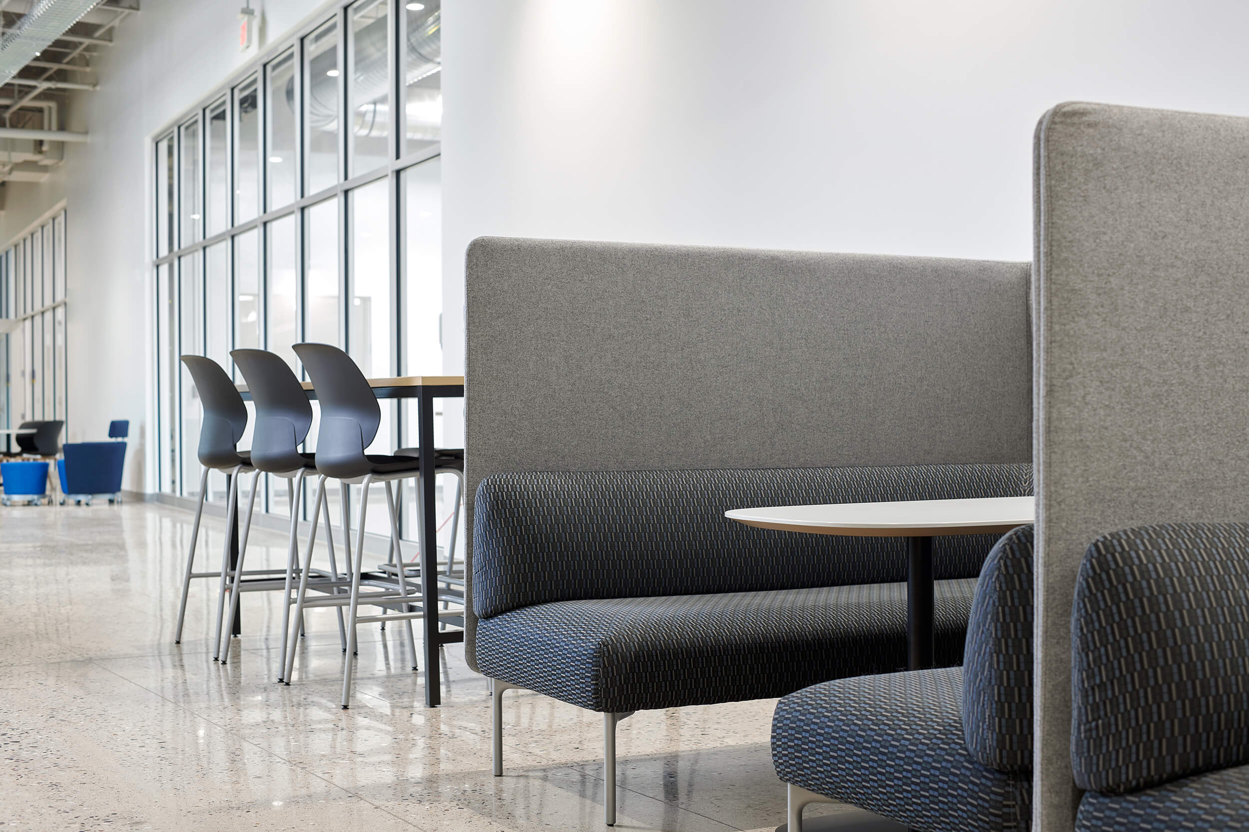 Haworth Cabana lounge, Maari stools in an casual space in GRCC campus