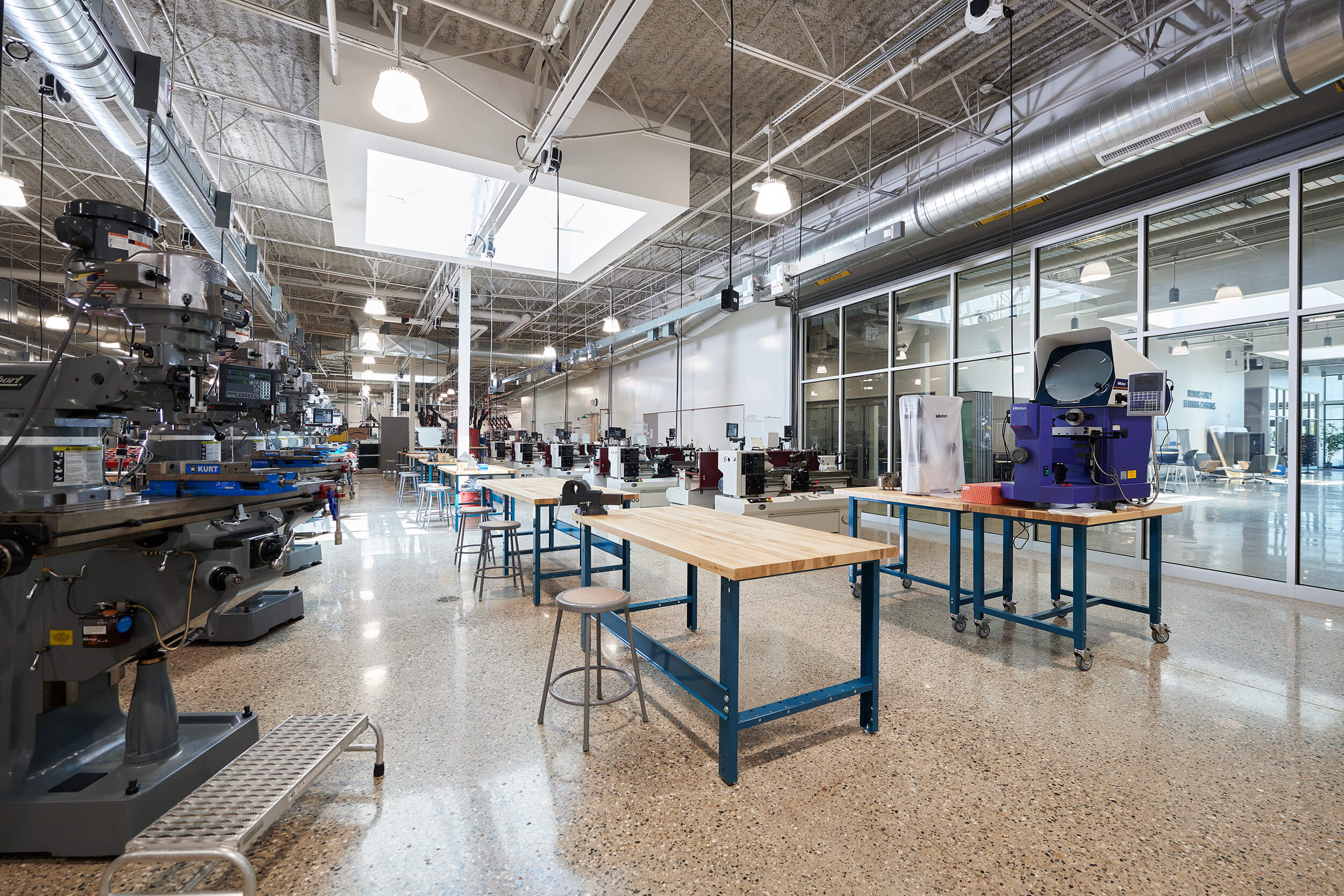 Haworth Planes table and stools in GRCC campus