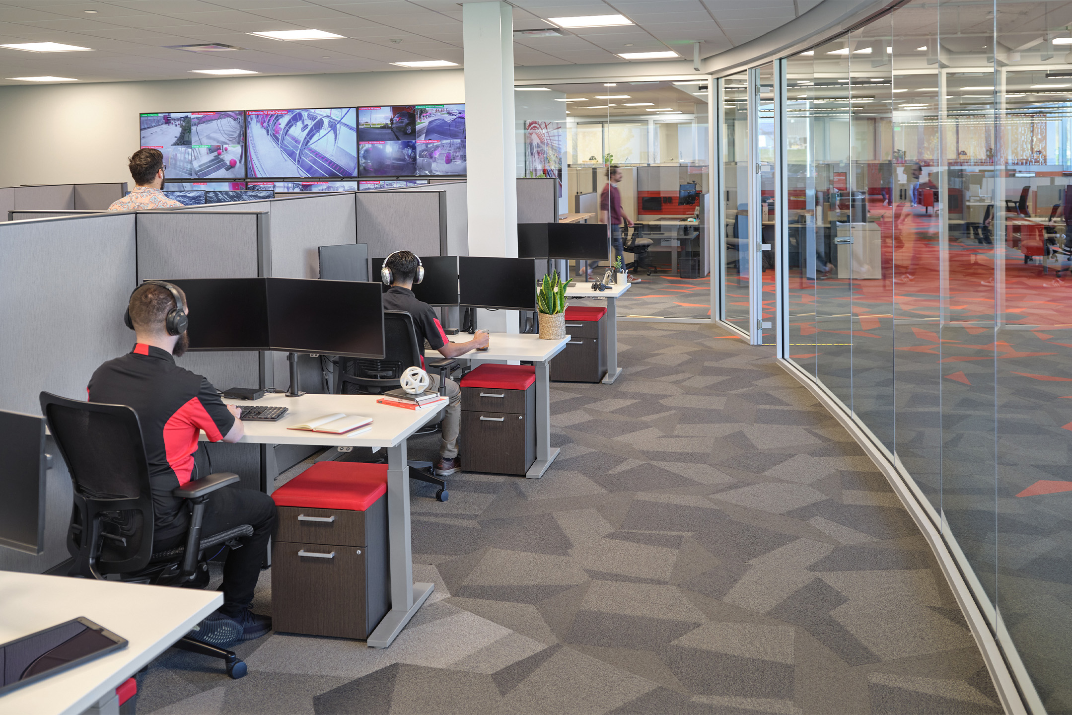 Haworth Planes tables, Very chairs in Tommy's car wash office space