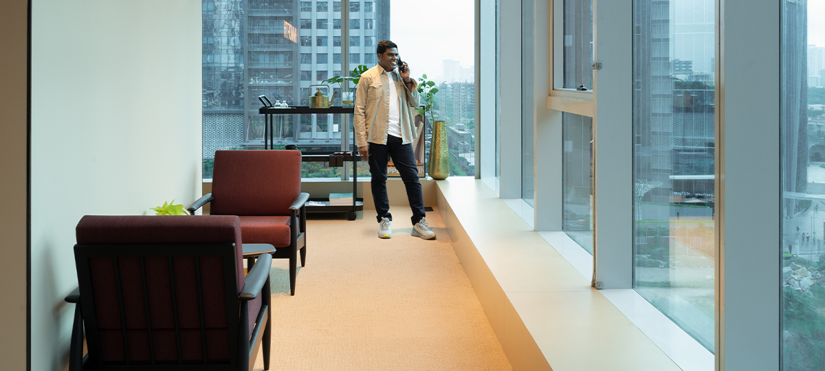The Quiet Zone is designed as a retreat within the workspace; a calming corner that encourages focus, reflection, or relaxed one-on-one conversations. It balances simplicity with comfort to create an atmosphere of ease. The space features the BuzziNordic lounge seater paired with the BuzziNordic side table in solid wood, bringing warmth and a touch of Scandinavian design.