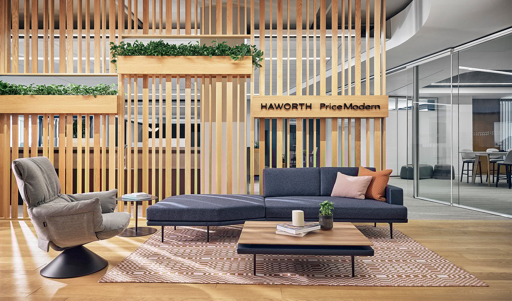 Haworth Lud'o lounge chair in Washington DC showroom