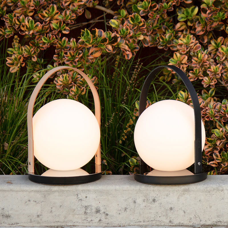 Haworth Bola lamps amidst greenery