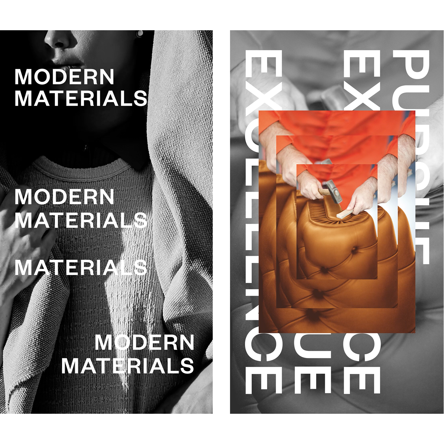 Haworth poster about modern materials used in their furniture