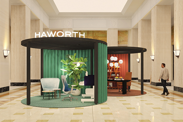 Haworth  Pergola in green and red colors