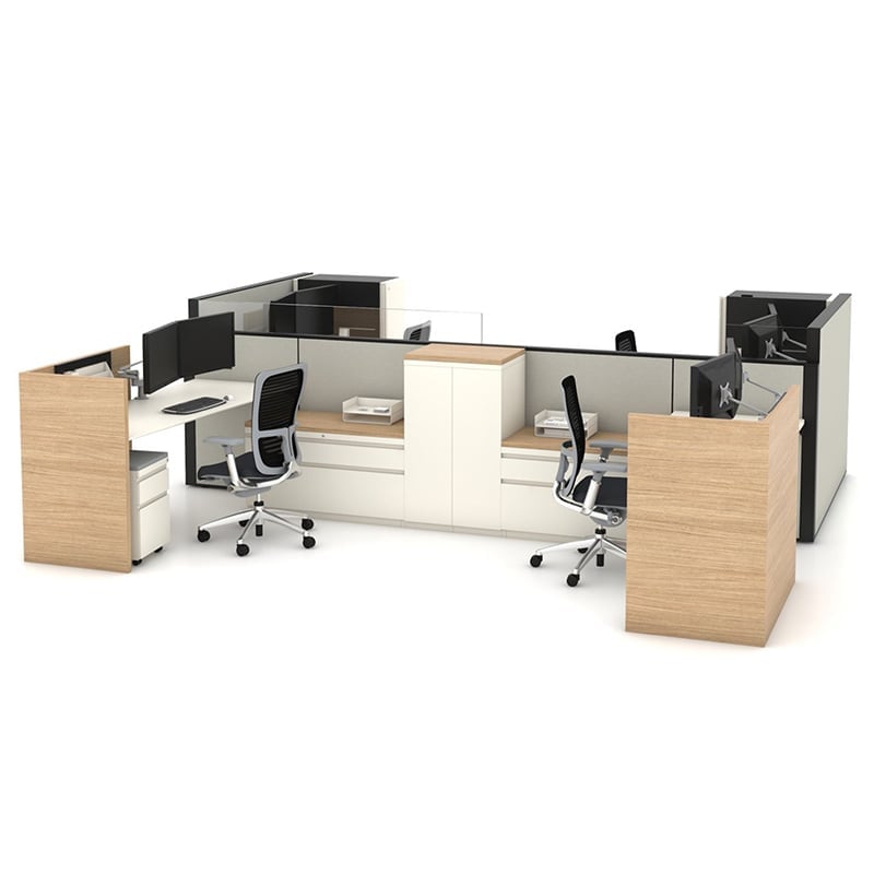 Haworth Compose echo workspaces at an office space