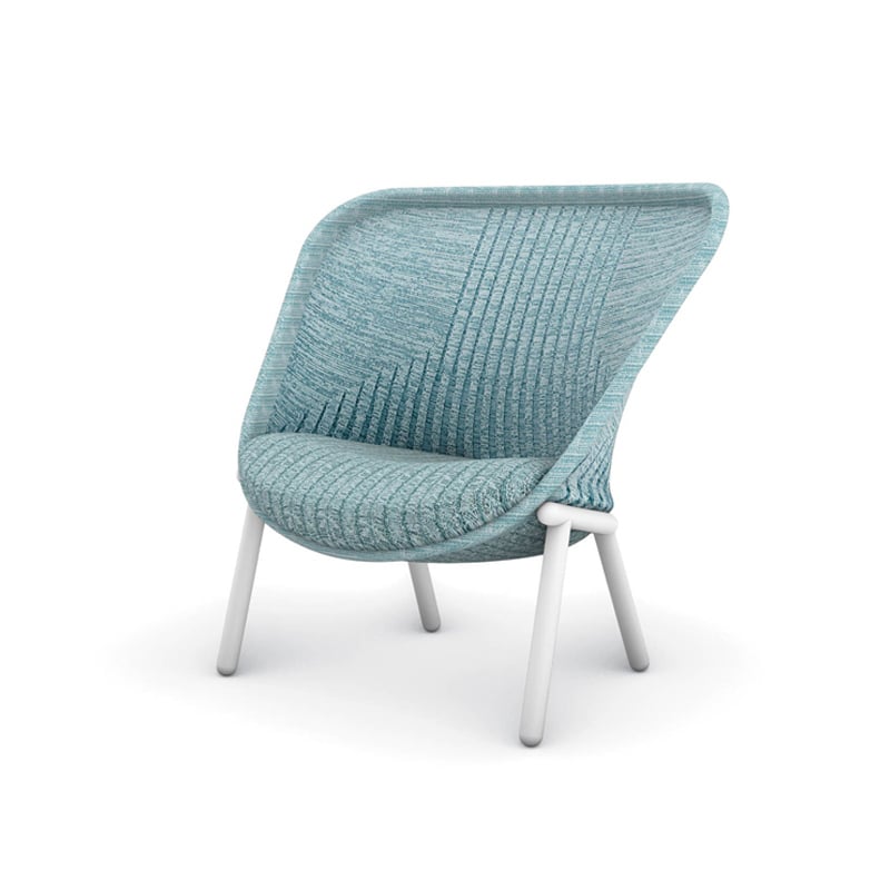 Haworth patricia Uriquiola chair in blue color for an office space
