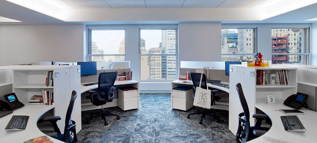 In order to evolve towards a more engaging work environment, the majority of employees (including the CEO) now sit in an open office plan to promote an authentically collaborative culture and have access to daylight and views throughout the space.