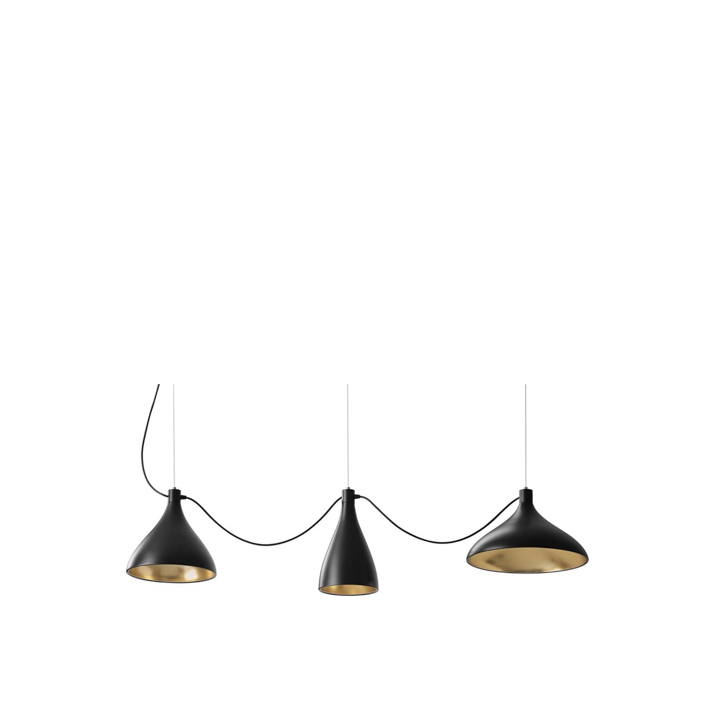 Haworth Swell Lighting by Pablo Designs in black color