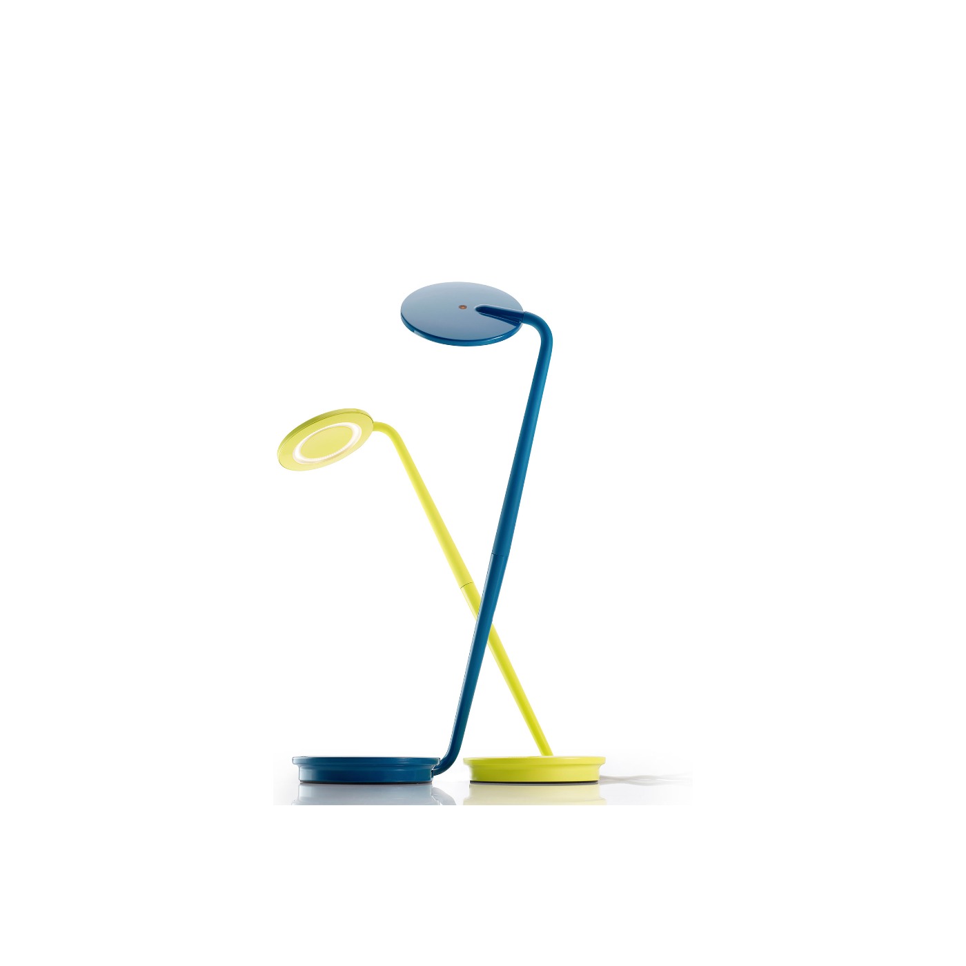 Haworth Pixo Lighting in yellow color and blue color